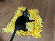 Load image into Gallery viewer, CATMAT YELLOW Tissue Paper Grass Cat Mat (pack of 2) CLEARANCE ADD-ON Item - Catmats, Tunnels, Springs and Things