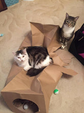 Load image into Gallery viewer, CATMAT Heavy Duty brown paper and card cat tunnel.  1 Metre long.  FREE SHIPPING - Catmats, Tunnels, Springs and Things