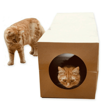 Load image into Gallery viewer, CATMAT Heavy Duty brown paper and card cat tunnel.  1 Metre long. - Catmats, Tunnels, Springs and Things