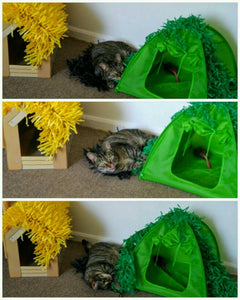 CATMAT YELLOW Tissue Paper Grass Cat Mat (pack of 2) CLEARANCE ADD-ON Item - Catmats, Tunnels, Springs and Things