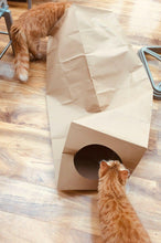 Load image into Gallery viewer, CATMAT Heavy Duty brown paper and card cat tunnel.  1 Metre long.  FREE SHIPPING - Catmats, Tunnels, Springs and Things
