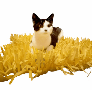 CATMAT YELLOW Tissue Paper Grass Mat 2 pack - Catmats, Tunnels, Springs and Things